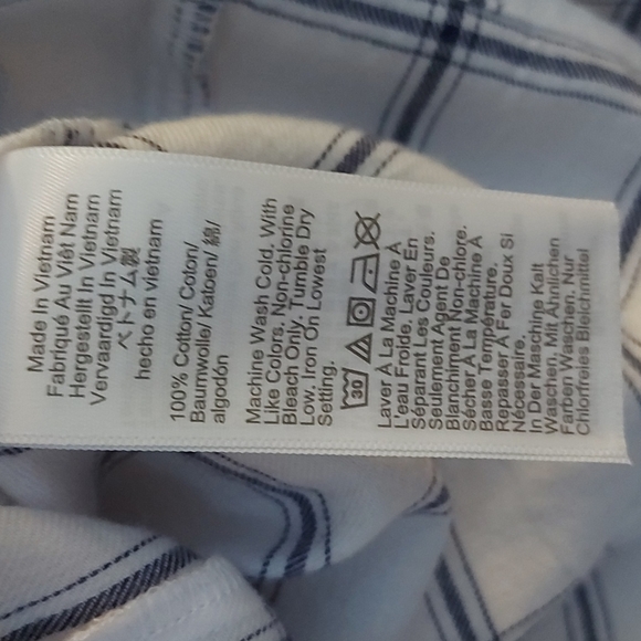 NWT J Crew Square Neck Window Pane Ruffled Cotton Top Size Medium - Picture 9 of 10